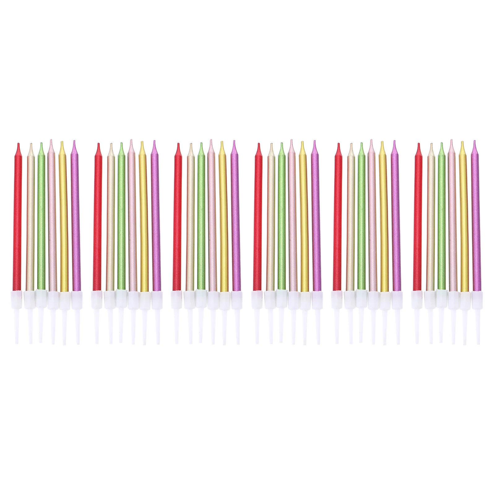

36 Pcs Birthday Candles Color Cake Dessert Table Golden Boxed Child