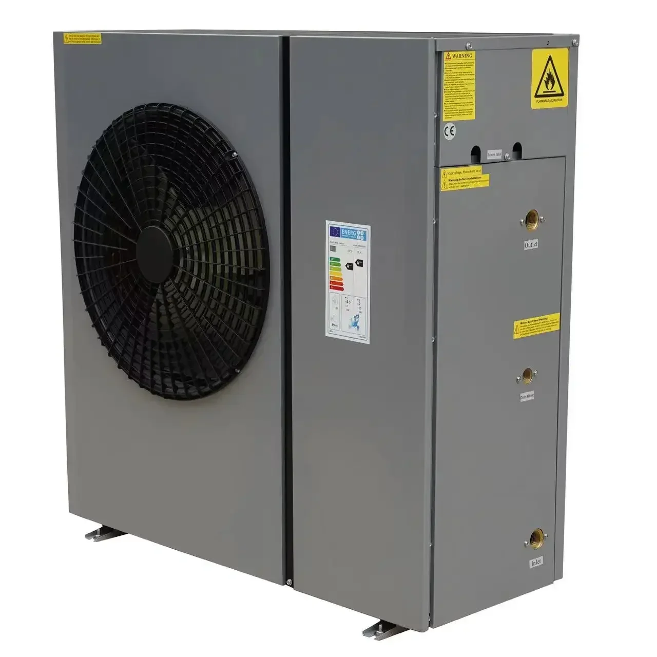 DC inverter R32 R410A  heating 3kw electric heating air source split heat pump water heaters