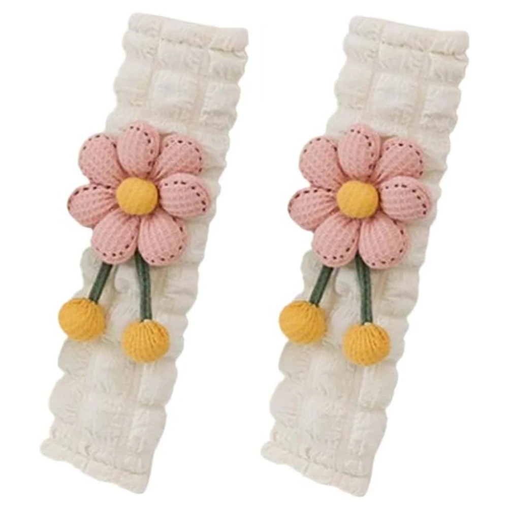 

2PCS Flower Car Seat Belt Covers Cute Car Seat Belt Pad Neck Cushion for Kids and Adults Comfortable Car Seatbelt Shoulder
