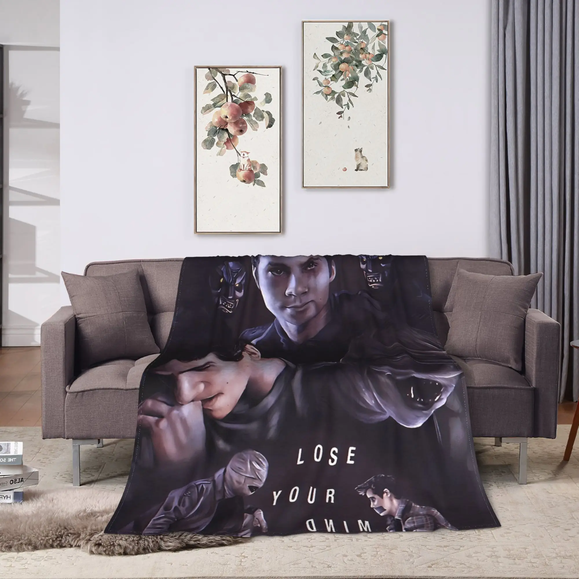 Dark Void Nogitsune Teen Wolf Super Soft Blankets  Plush Throw Blanket Fluffy Living Room Flannel Bedspread Sofa Bed Cover