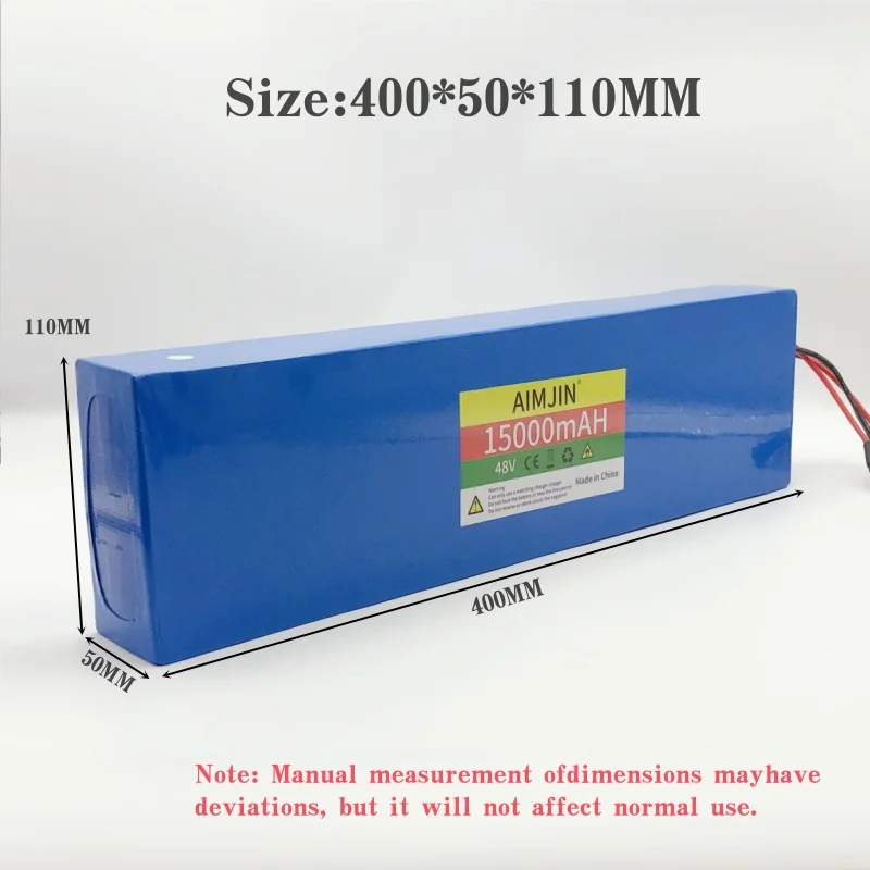 48V 18650 lithium-ion battery 48V 15Ah 1000W 13S4P lithium-ion battery pack for 54.6V for Citycoco BMS electric scooters