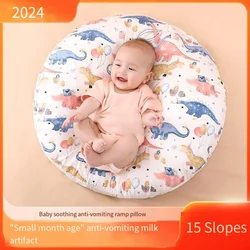 Nordic Portable Baby Bed Ramp Pad Thickened Anti-spitting Milk Round Mat Baby Crawling Pad Cushion Feeding Pillow Photo Prop