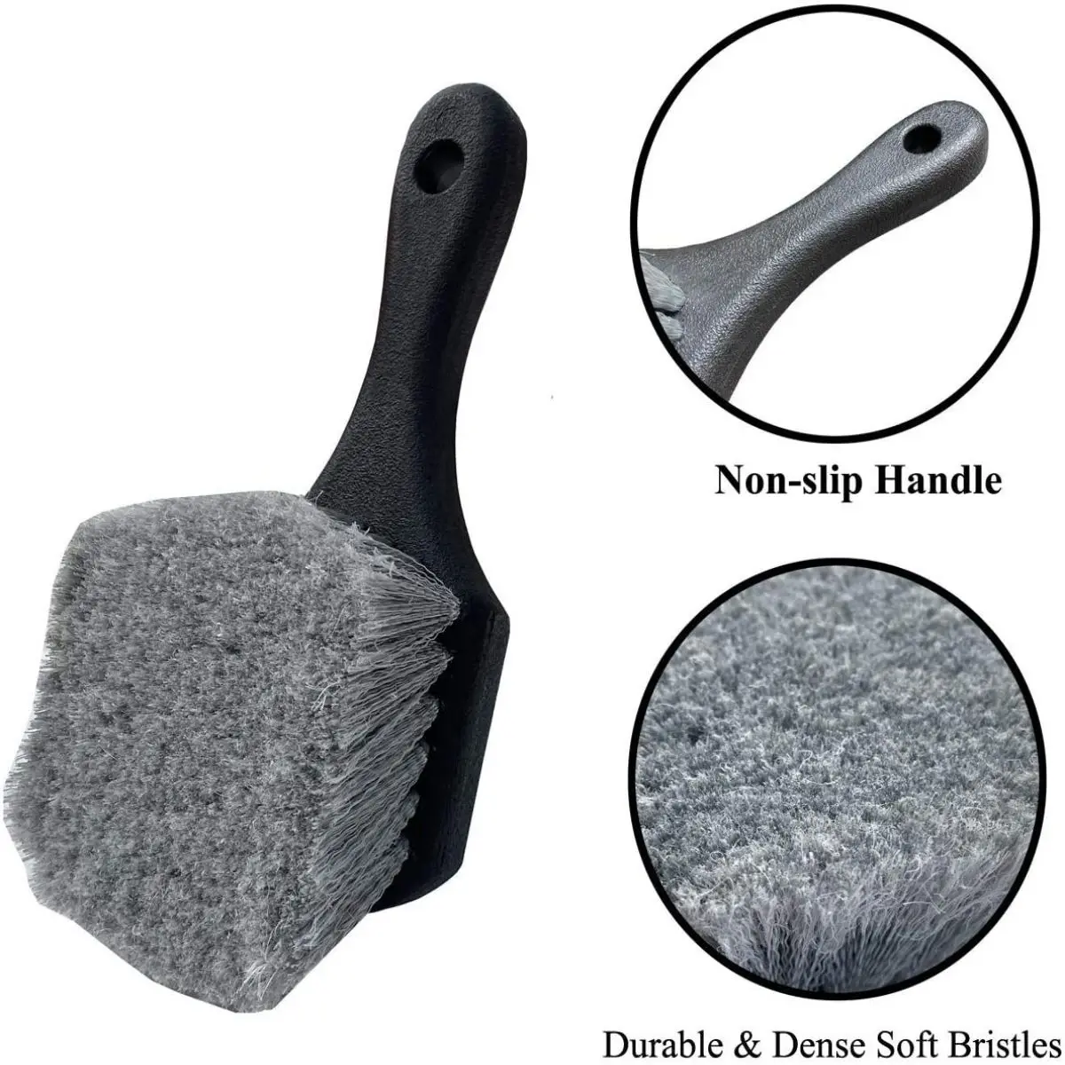 Car Wheel Cleaning Brush Detail Brush Short Handle Tire Rim Washing Brush Vehicles Cleaning Maintain Accessories Set For Auto In view 5