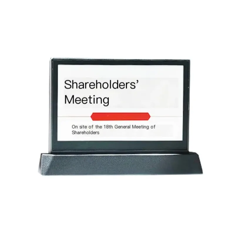 2026 Best Seller Factory Price 7.5 Inch Wireless Intelligent E-Ink Nameplate App-Controlled Double Sided Table Card For Conferen