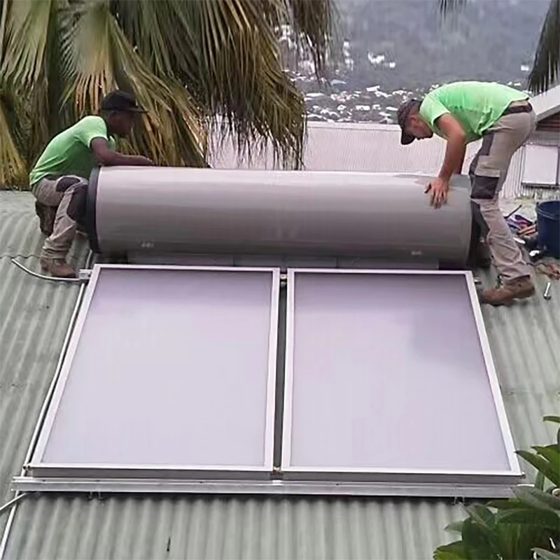250L Rooftop/Compact/Pressure Solar Water Heater With Flat Plate Solar Collector for Water Heating