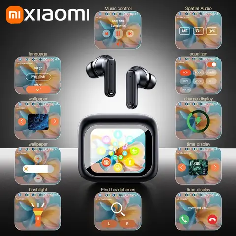 Xiaomi Full Touch Screen-hörlurar ANC LX10 Bluetooth 5.4 Brusreducerande hörlurar Trådlösa InEar ENC-hörlurar med mikrofon Nya 10 best sales Xiaomi-kolv - №4