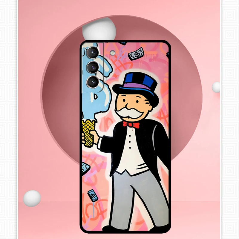 Dollar M-Monopolys Case For Samsung Galaxy S24 S23 S22 Ultra Note 10 Plus Note 20 S9 S10 S20 S21 FE Back Cover