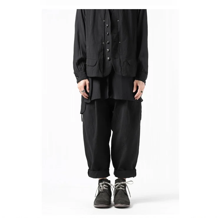 

Dark Japanese Retro Yamamoto Deconstruction Style Pure Cotton Spring and Summer Men's Casual Pants Fashion