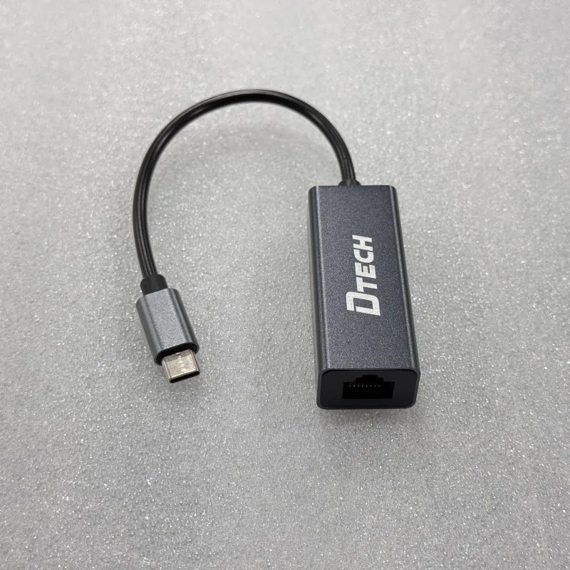 

DTECH DT-3329 USB Type-C к RJ45 100 Мбит/с Ethernet-адаптер Кабель сетевого преобразователя