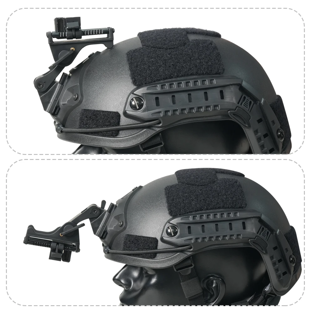 BOOIU Tactical Helmet Night Vision Goggles Mount Holder Upgraded Version NVG PVS14 Outdoor Sport Helmet Movable Mount Bracket