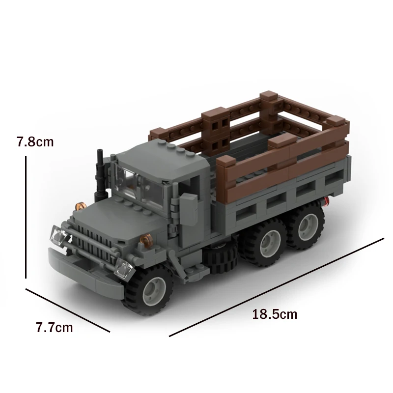 Militaire Ww2 Voertuig Truck Model Verkeer Amerikaanse Auto Collectie Moc Us M35 Model Bouwstenen Kit Bakstenen Speelgoed Kids Cadeau