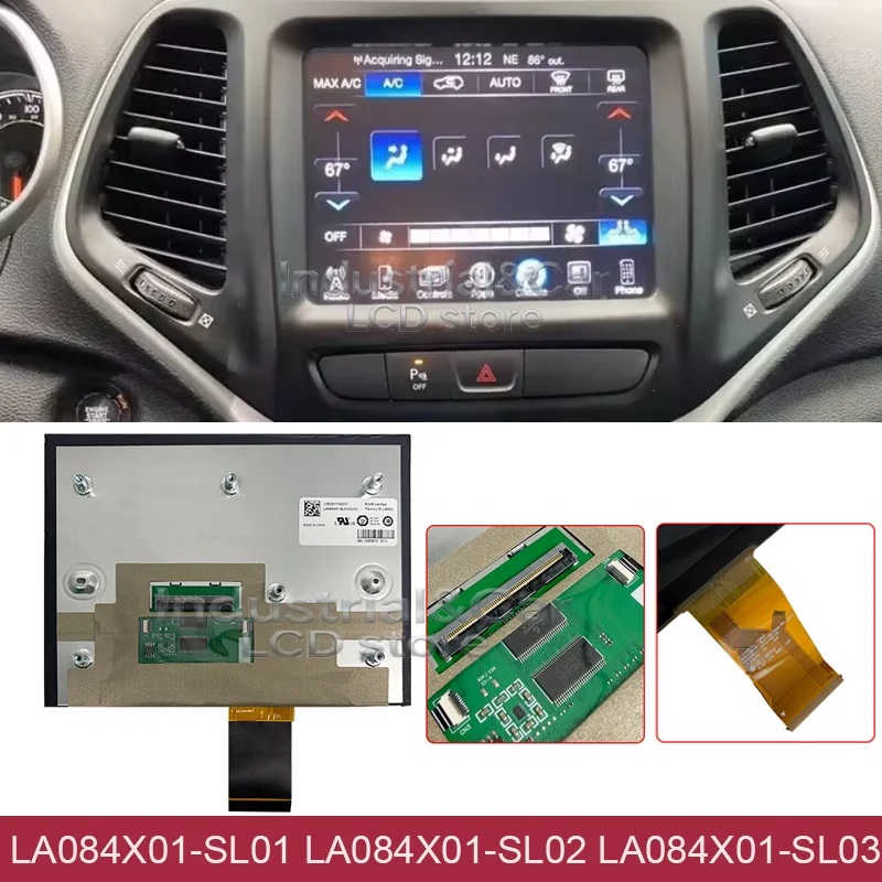 2017-2020 Replacement 8.4'' Uconnect 4C UAQ LCD Display Touch Screen Radio Navigation LA084X01-SL02 LA084X01-SL01 LA084X01-SL03