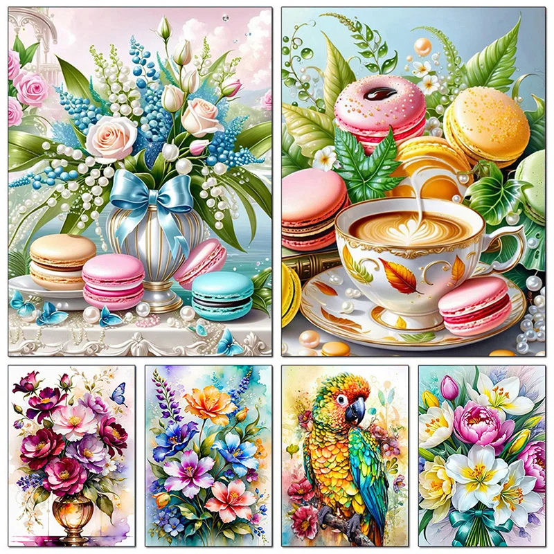 

5D Diamond Art Painting Bouquet Mosaic Inlay Vase Home Decoration Cross Stitch Kit DIY Wall Decoration Gift