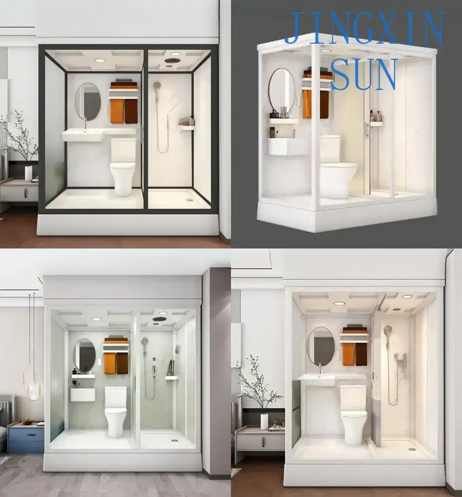 Prefab Bathroom for Modern Industrial Traditional Design Shower Enclosure for Stylish Bathroom Remodeling Compact Wet Room