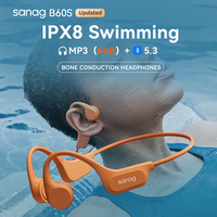 Sanag B60 True Bone Conduction Wireless Earphone Swimming Riding Bluetooth Headphones 64GB Memory MP3 Music Playback Earbuds