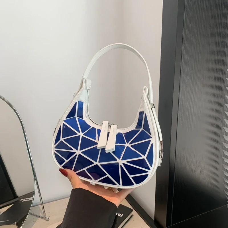 

Solid Interior Compartment Shoulder Bags Fashion Sewing Thread 2024 Hot Sale Bags for Women Colorful Zipper Pu Women's Handbags