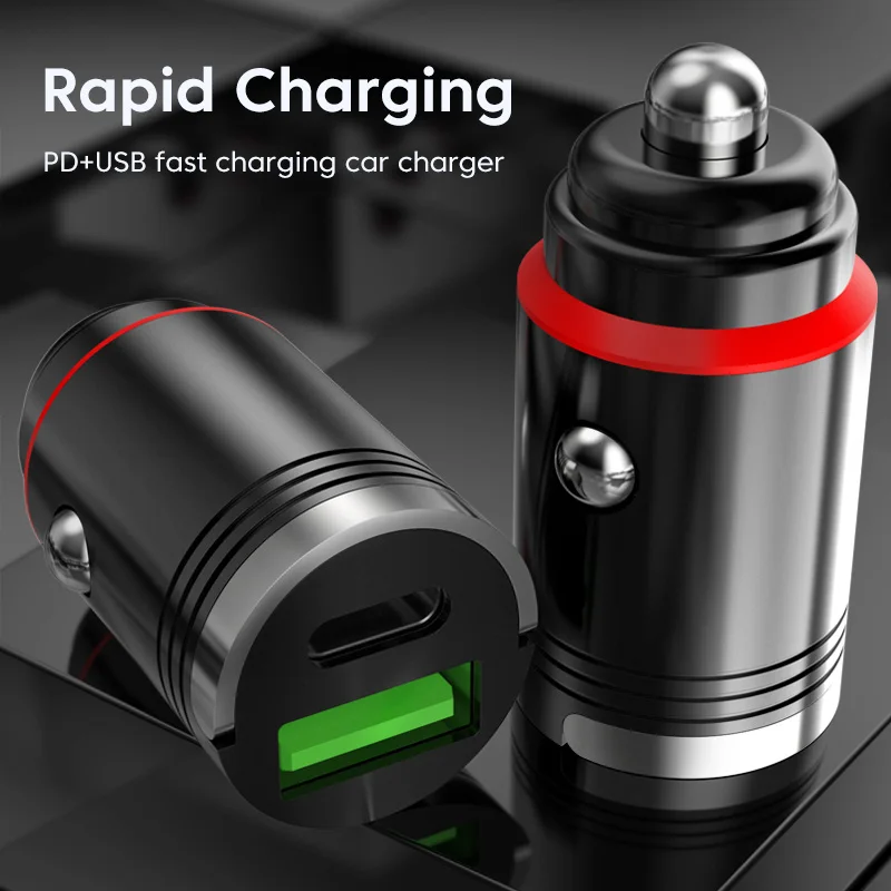 Olaf Pull Ring 66W PD+QC Fast Charging Mini Car Charger USB C Car Phone Charger Adapter For iPhone 14 13 Xiaomi Samsung Huawei image 2