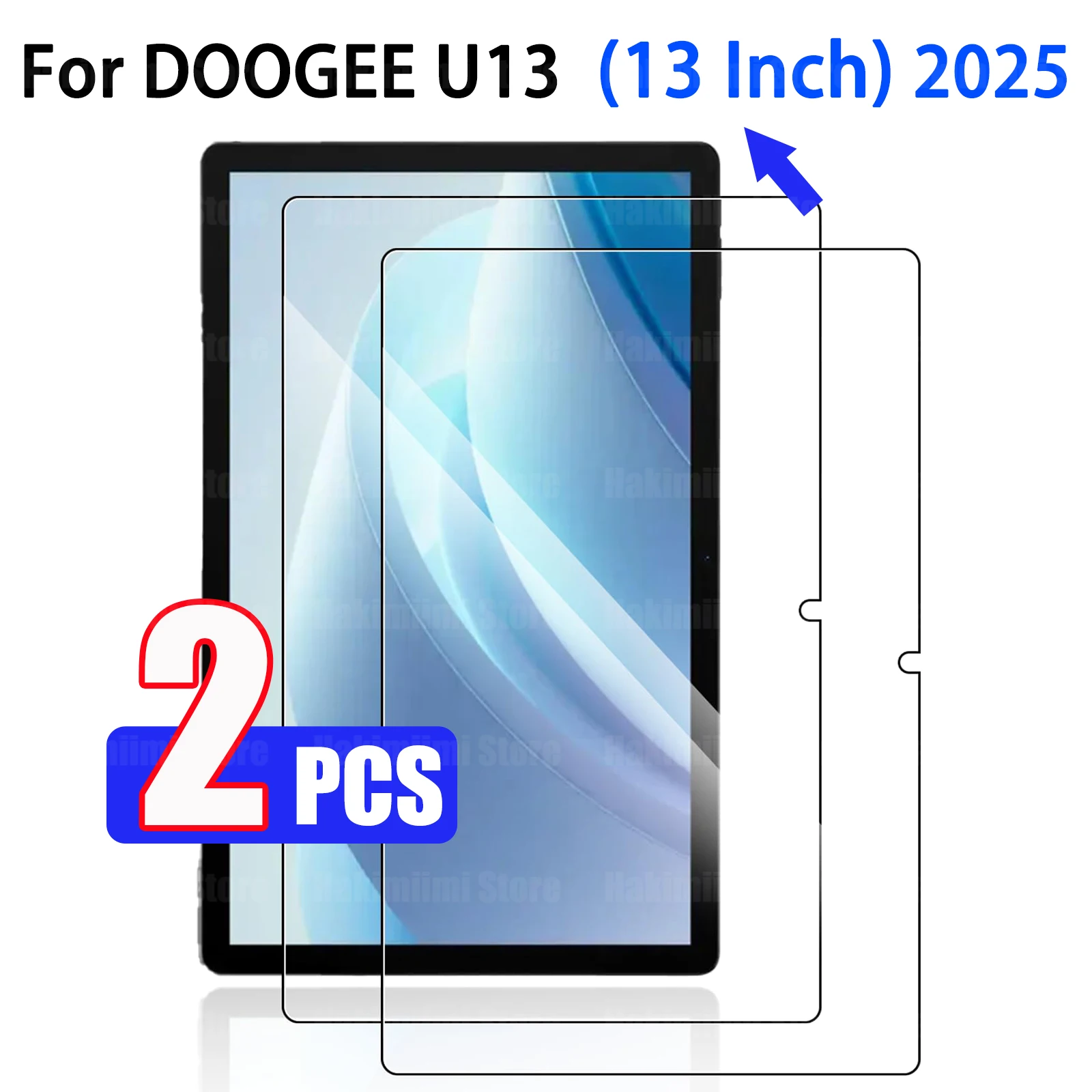 Tablet Tempered Glass For DOOGEE U13 2025 HD Clear 9H Impact-Resistant Screen Protector Protective Film for DOOGEE U13 (13
