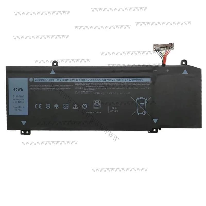 HD 100% nueva batería de ordenador portátil 15,2 V 60Wh 1F22N para Dell Alienware 2018 Orion M15 M17 R1 G7 7590 7790 G5 5590 D28