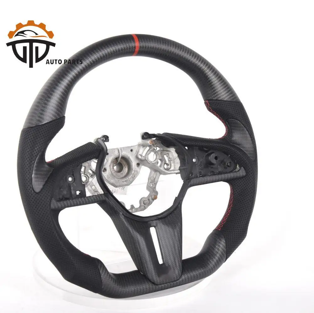 Car Suppliers Glassy Carbon Fiber Steering Wheel With Suede Leather For Nissan GTR R35 2017~2019