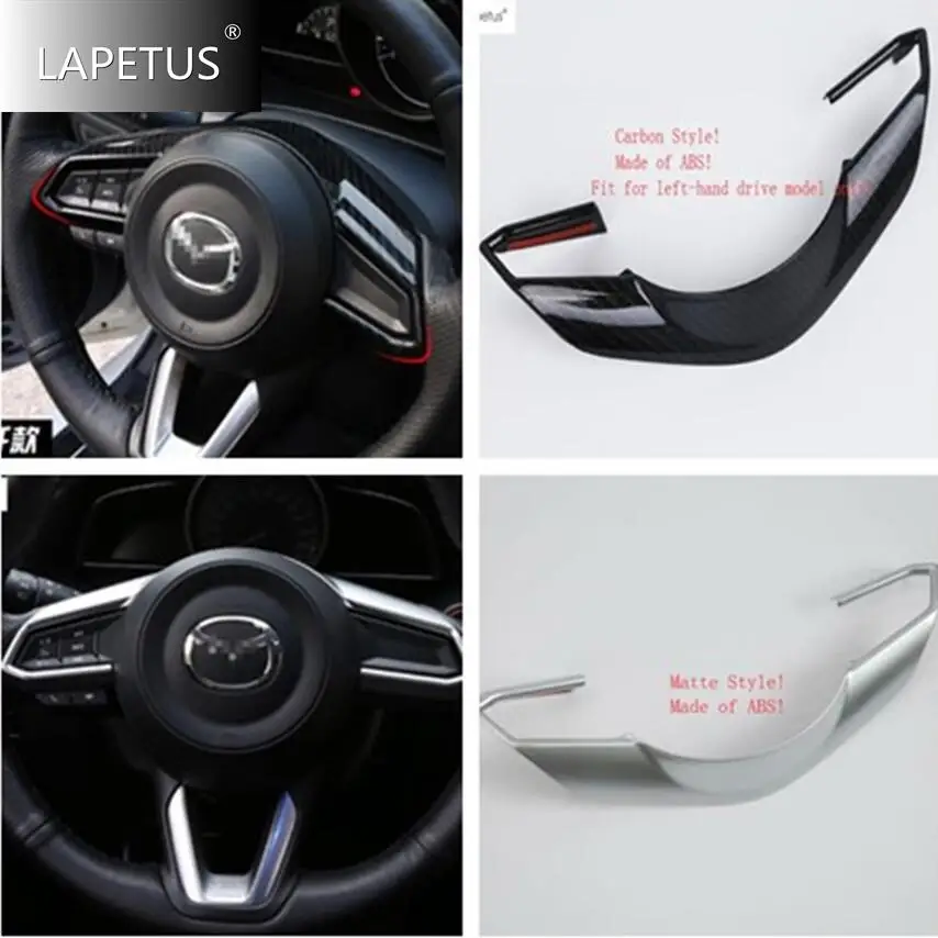 

Car Accessories Steering Wheel Button Frame Molding Decor Cover Trim For Mazda CX-9 CX9 2017 - 2020 Matte / Carbon Fiber Look