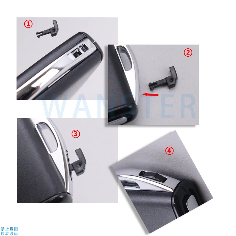 Open The Switch of The Key Casing for Volvo S60 V60 S90 V90 XC40 XC60 XC90 C40 EX90 Car Remote Key Parts Accessories