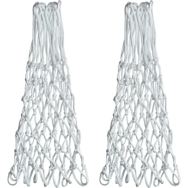 

Sanung 2PCS White Basketball Net Replacement 12 Loops 21 inch Professional Anti-Whip with Storage Pouch for Competition Standard