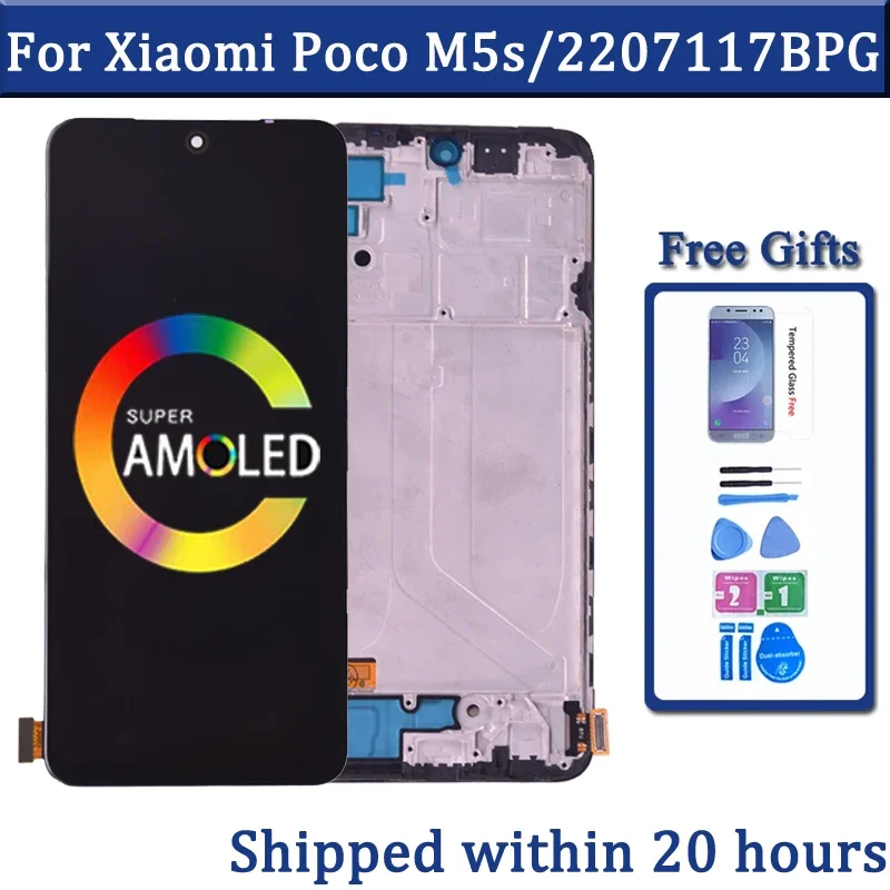توصيل شاشة LCD 6.43 بوصة AMOLED لجهاز Xiaomi Poco M5s مع شاشة لمس ومحول لمس (2207117BPG)