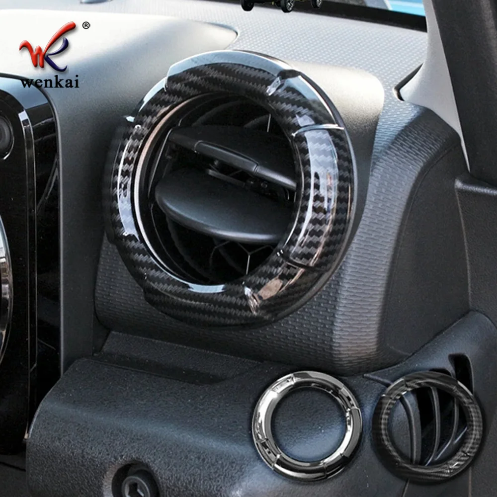 ل 2019-2025 سوزوكي جيمي مكيف الهواء منفذ تنفيس غطاء إطاري الداخلية كروم ABS الملحقات