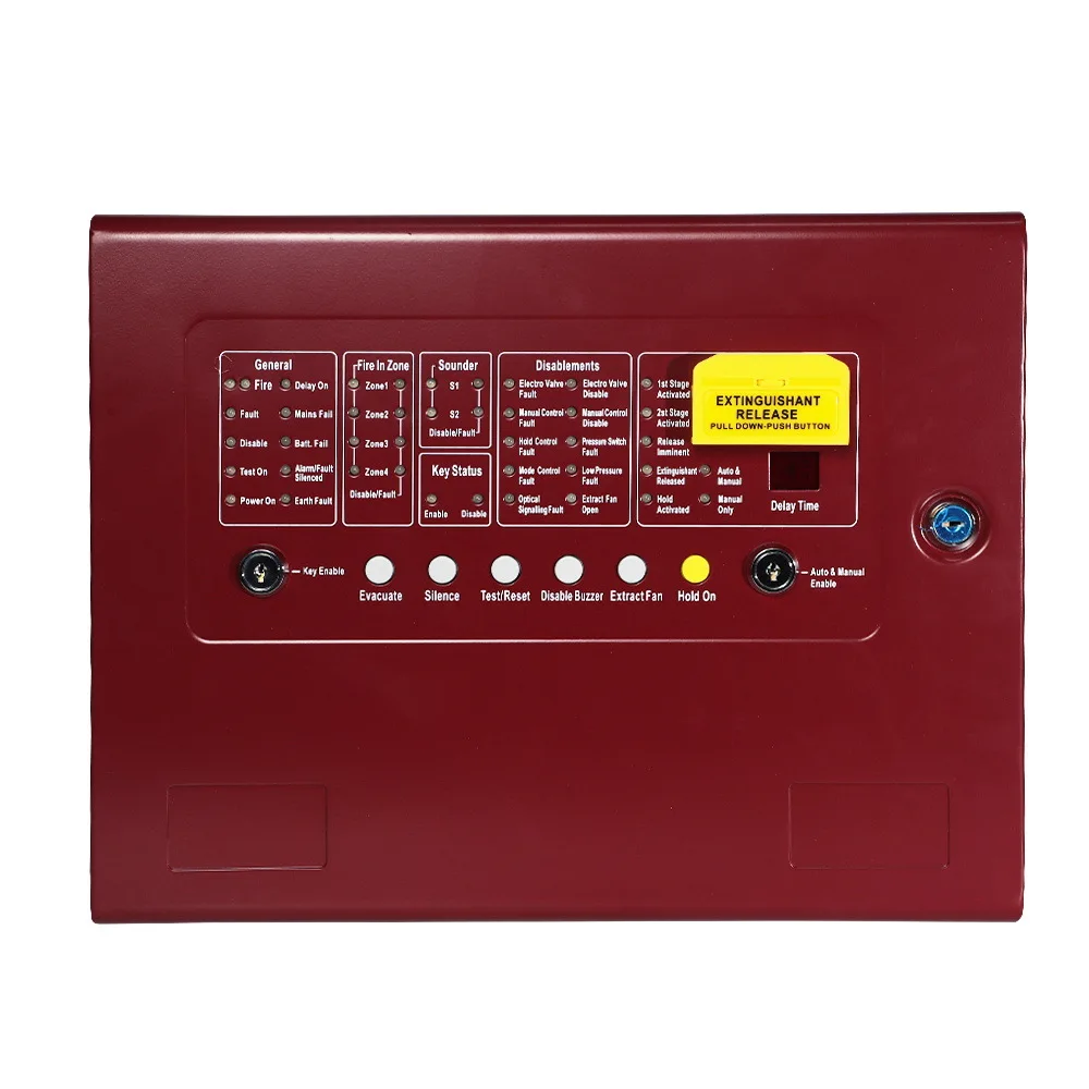 Zone 4 Gas Fire Extinguishing Control Panel  Gas Fire Extinguishing Controller Gas Leakage Alarm System Control Panel