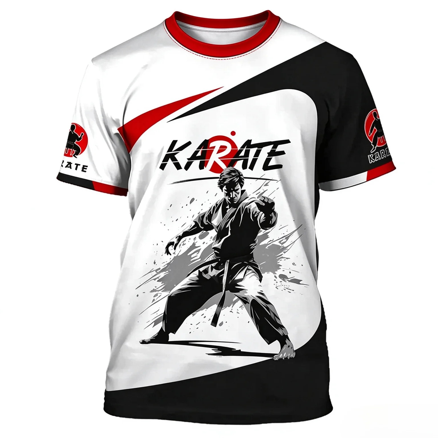 Ink Martial Arts Street Style Karate Tee, Cool & Easy to Match, Quick-Dry Breathable for Commute & Daily Casual Wear