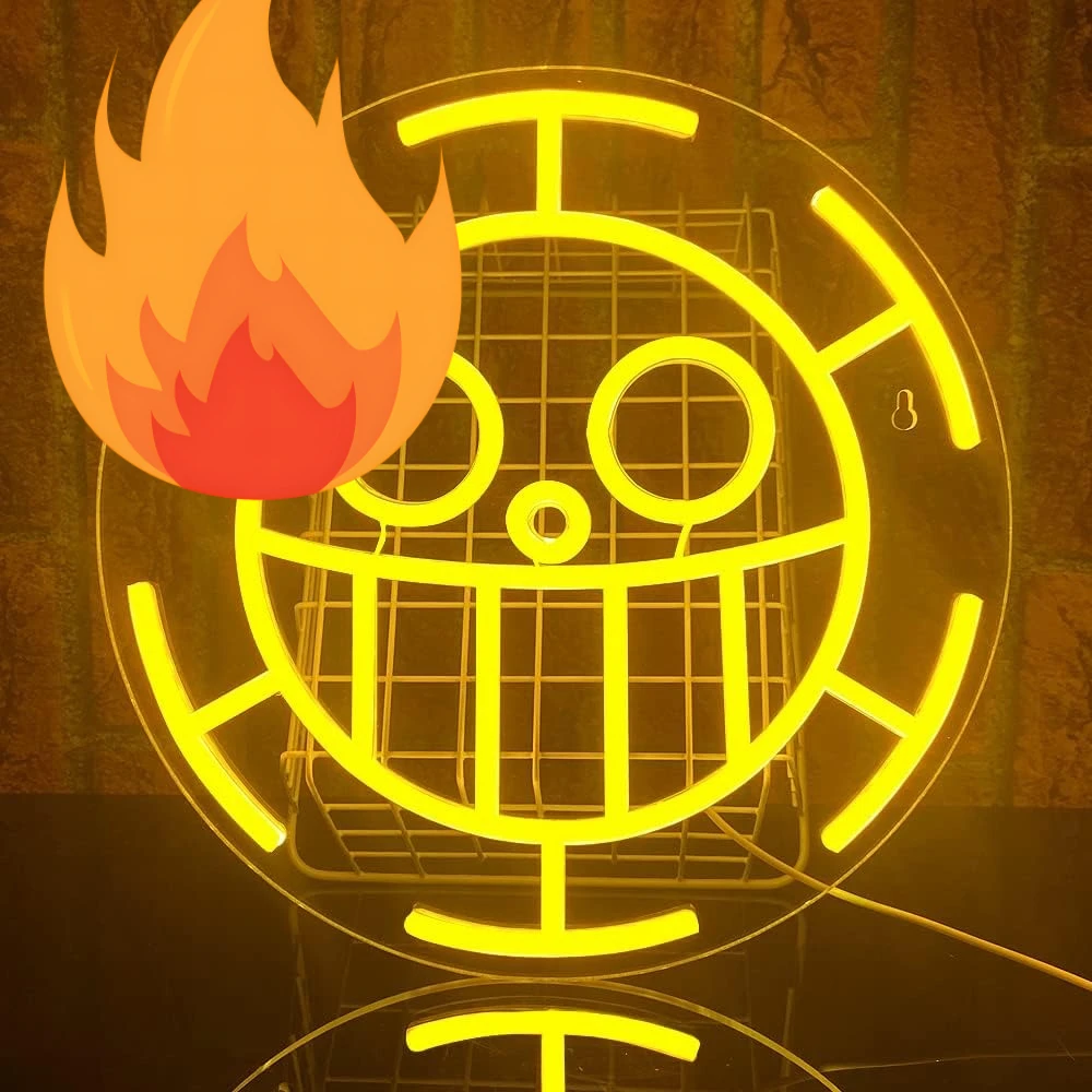 

Trafalgar Law Devil Fruit Ability Anime Neon Sign LED Wall Art for Bedroom Game Room Decor Unique Gift for Fans Cartoon Lighting