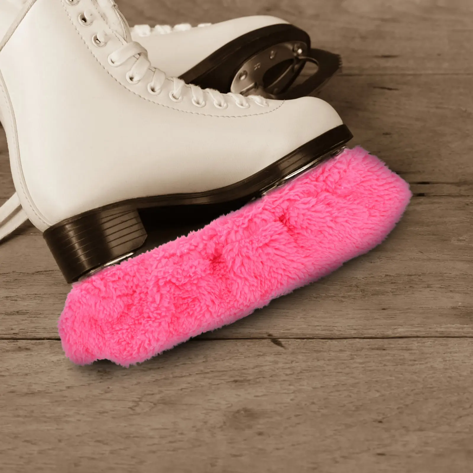 2Pairs Skating Blades Sleeves Heavy-Duty Elastic Skates Blades Covers Water Absorbing Non-Slip Grip Ice Skates Protectors
