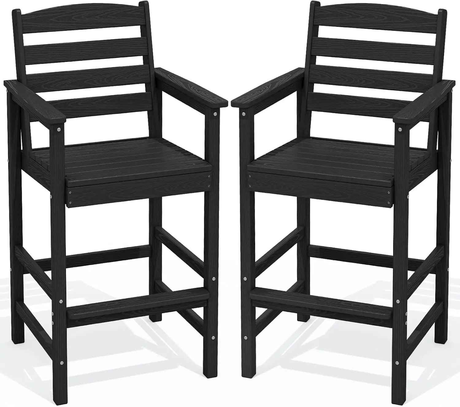 

Tall Adirondack Chairs Set of 2 Oversize Balcony Adirondack Chairs Set Outdoor Bar Height Barstools Widened Chair Set