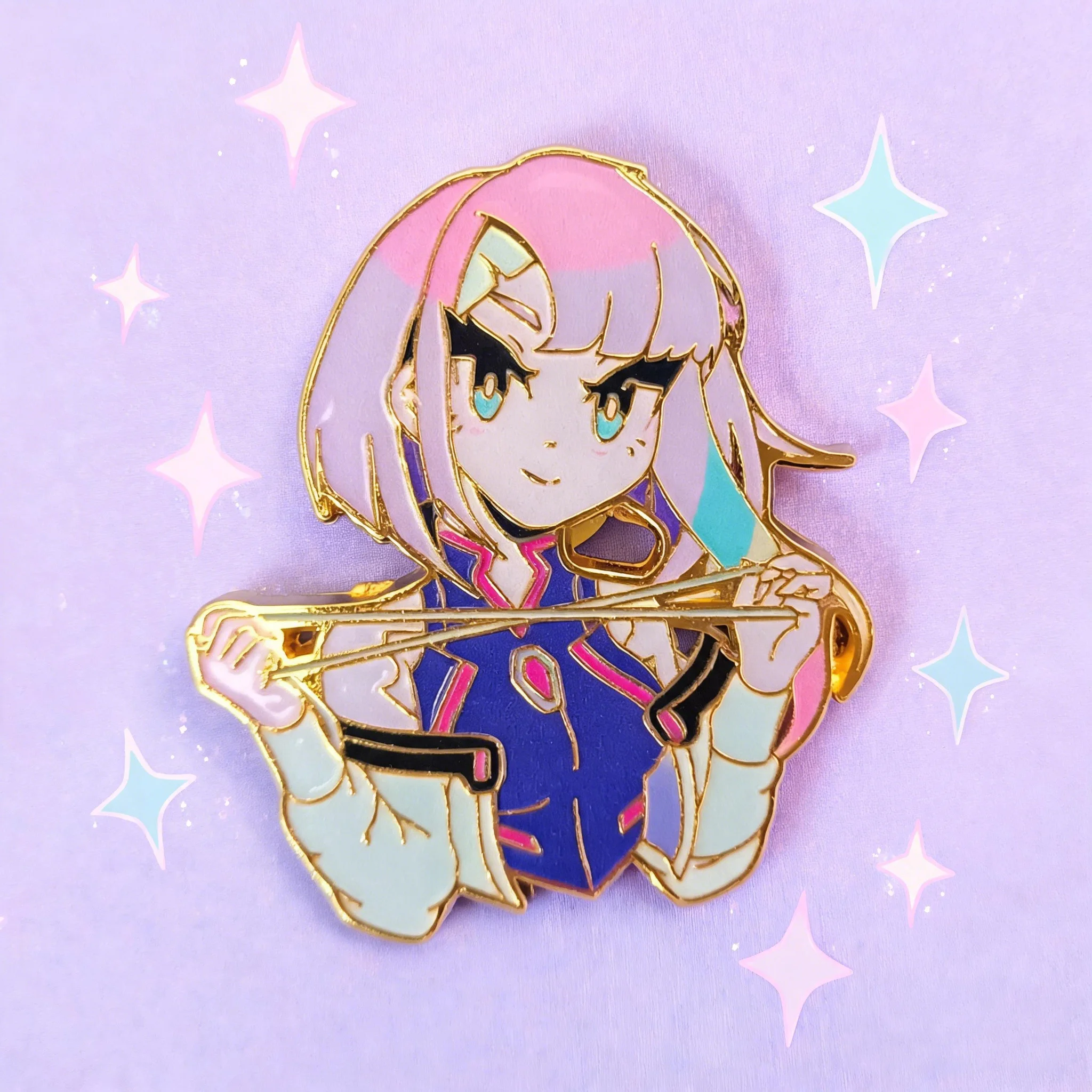 Lucy Adorable Big-Headed Q-Version Pin/Bag Charm  Enamel Pin