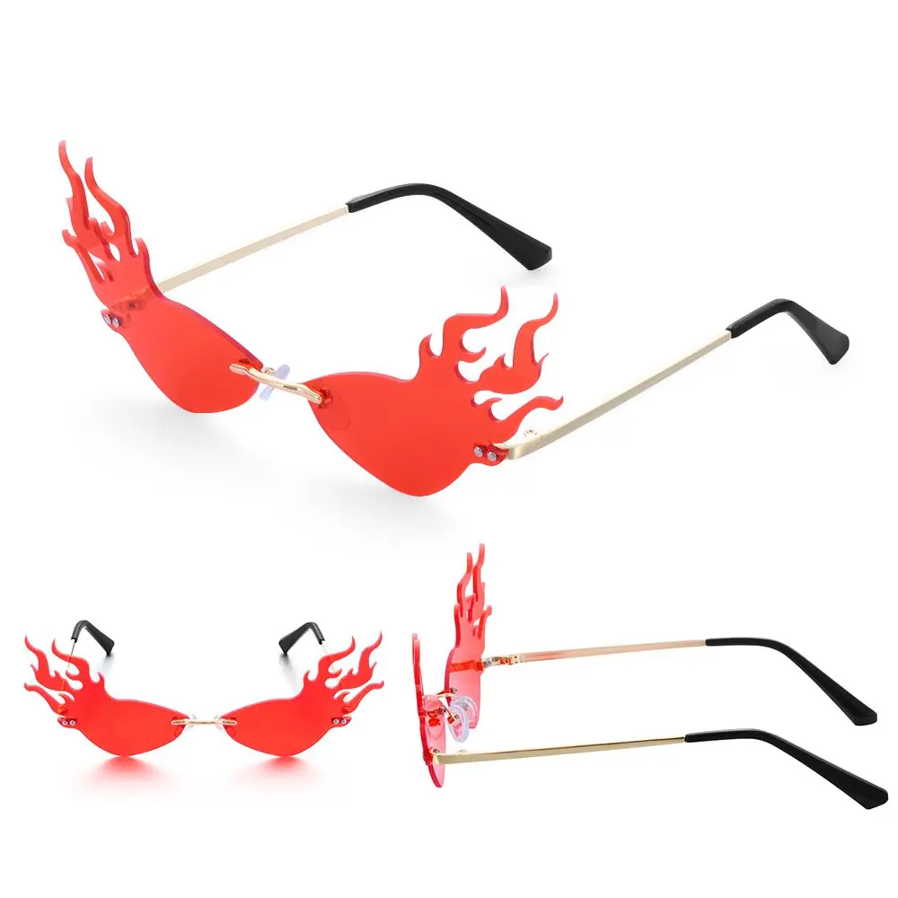 

Узкие солнцезащитные очки UV 400, очки Fire Flame, модные солнцезащитные очки, волнистые солнцезащитные очки без оправы