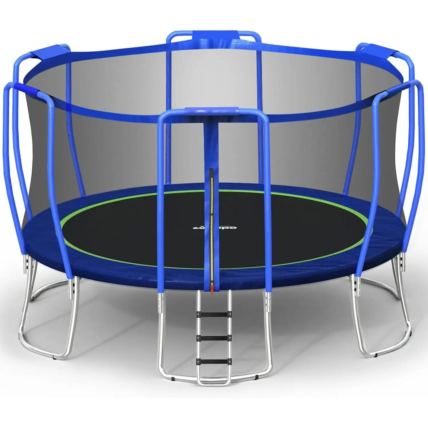 

1800LBS No-Gap Trampoline with Safety Net & Non-Slip Ladder for Kids Family Backyard Outdoor Fun 10 12 14 15 16FT, Custom