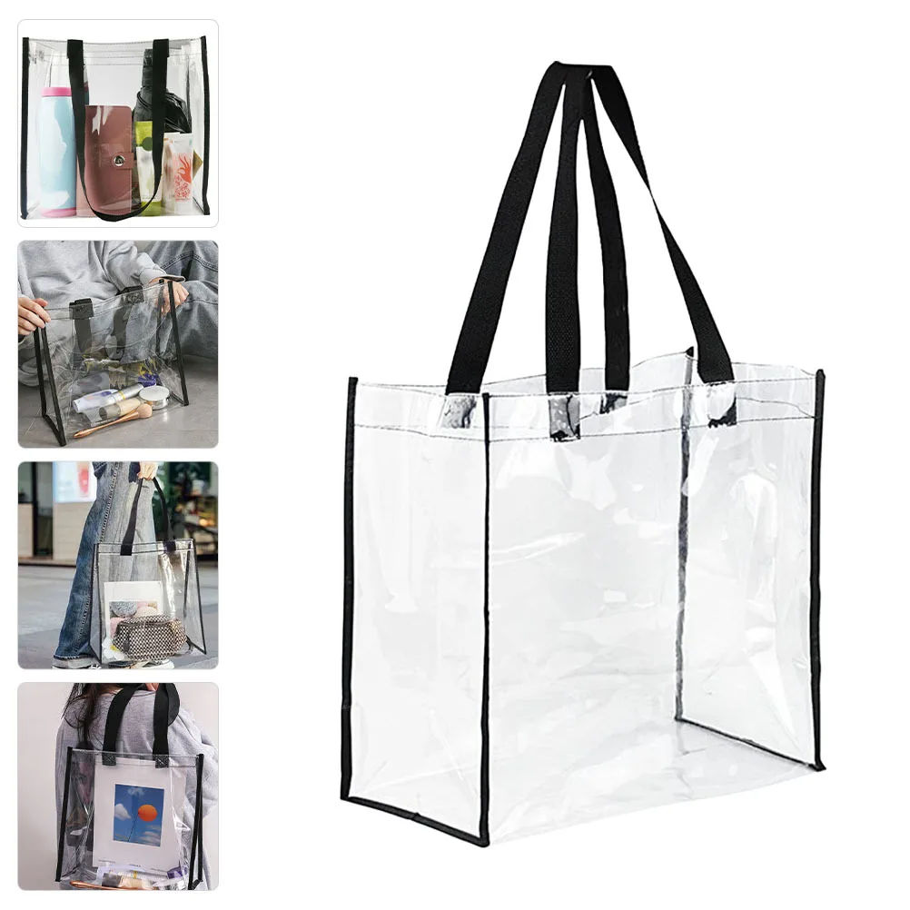 

Clear Nylon Pool Bag Transparent Travel Pouch Small Purse Organizer for Beach Gym Stadium Events Toiletry Handbag