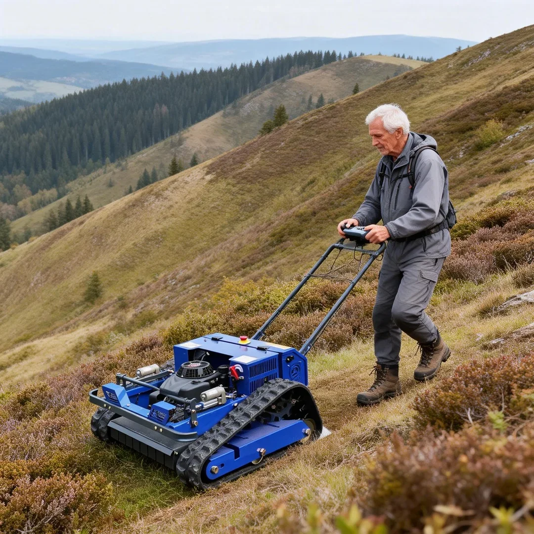 

Универсальная газонокосилка с дистанционным управлением — модель с шириной скашивания 550 мм для стрижки травы на виноградных угодьях и террасах