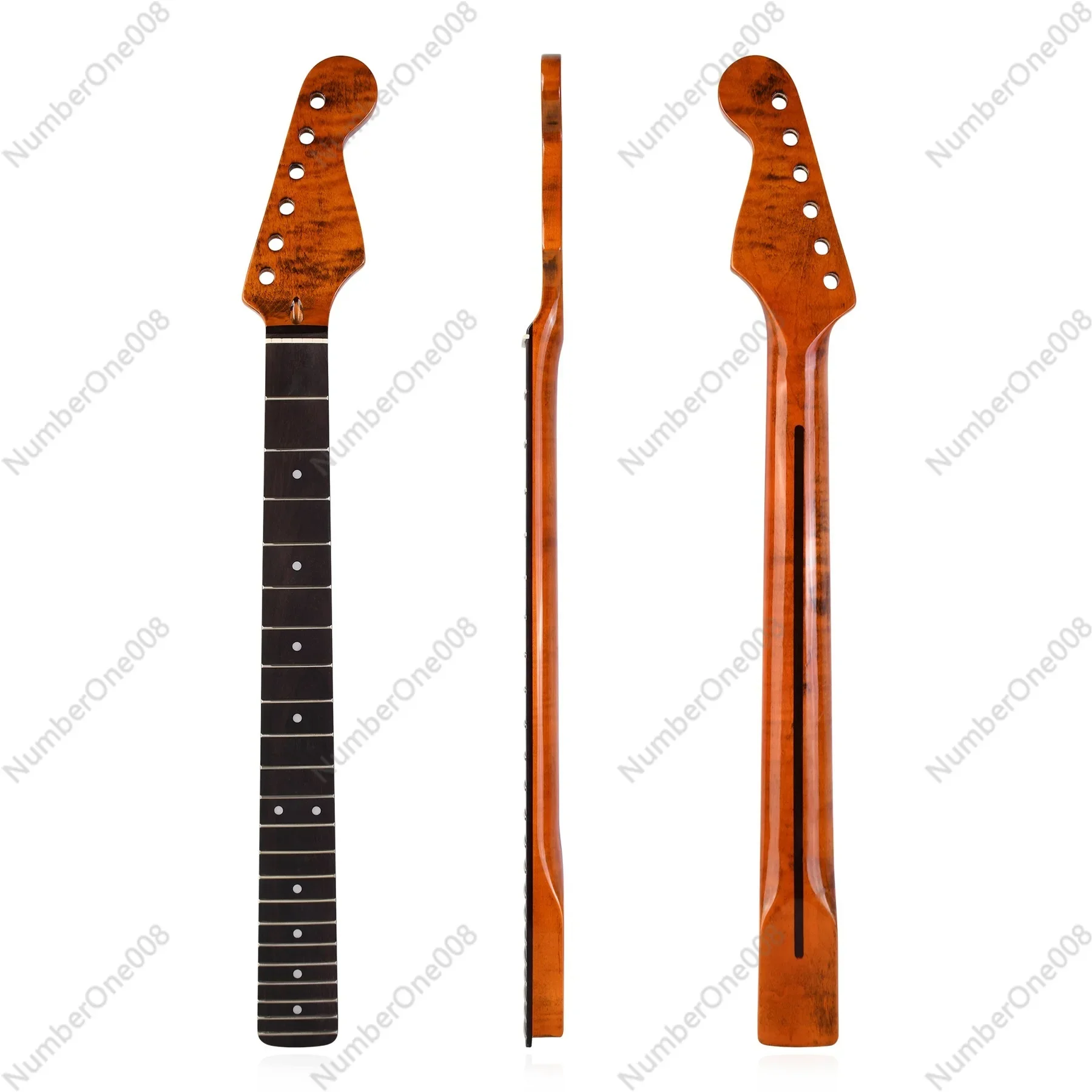 [ST Paint Bright Light] 22 Pins Rosewood Fingerboard Guitar Handle Neck for ST Strat-Cow Bone Upper Pillow