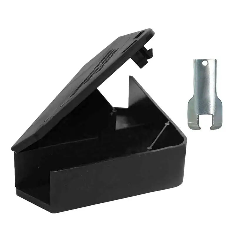 Professional Rat Mouses Bait Block Trap Home Reusable Trap Station Box With Case For Key Triangle Shape Bait Station Trap Supply