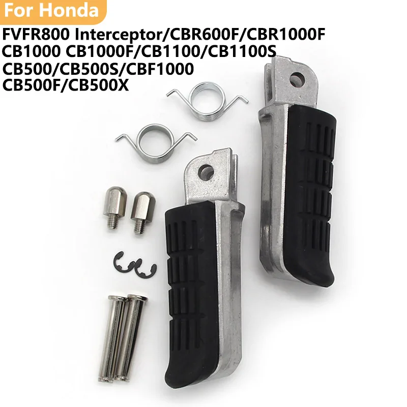 

Motorcycle Footrests Foot Pegs Front For Honda CB500F CB300RA CBR500 VTR250 VTR1000F VFR1200X NT700 MSX125 CBR250 NSR125R VT250