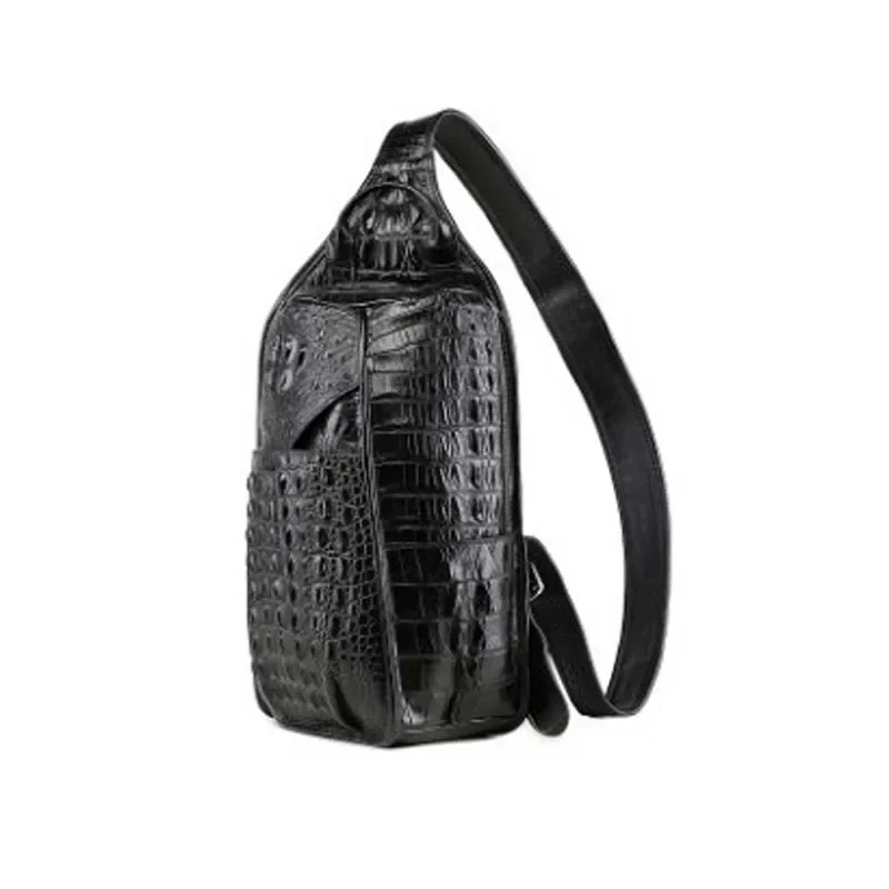 LINSHE crocodile chest package  male  Single shoulder bag  Male chest bag  men  Inclined shoulde