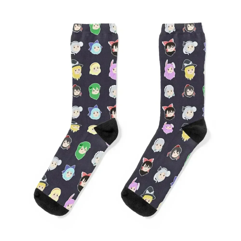 

Touhou Headcuties [Estampado] (Transparent Version) Socks essential Climbing Crossfit Socks Woman Men's