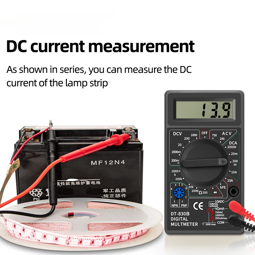 Imagem -04 - Alcance Automático Voltímetro Digital Multímetro Lcd Ohímetro Volt Tester Instrumento de Análise de Instrumentos Elétricos