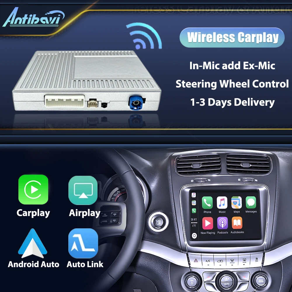 Bezprzewodowy CarPlay dla FIAT i Dodge Journey (13-16) JCUV Android Mirror Link Funkcja AirPlay CarPlay