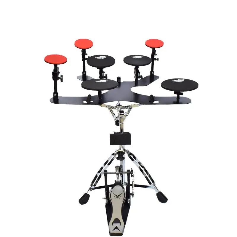 

5 Drums 3 Cymbals Beginners Dumb Drum Percussion Plate Practice Tai Rack Drum Mute Mat Set Standard Rhythm Practice