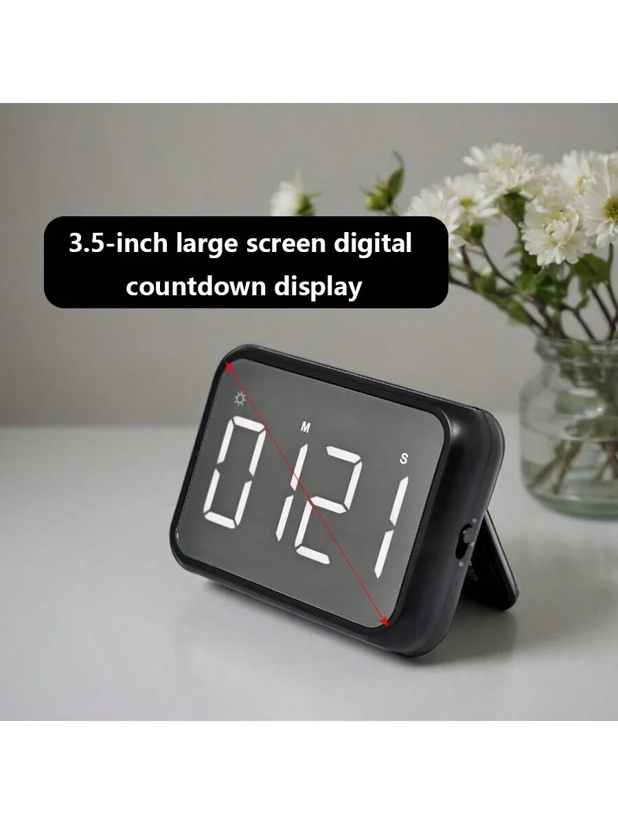 Minuterie électronique LED moderne et simple, rappel de compte à rebours de cuisine, minuterie numérique dédiée à l'apprentissage, 0-99 minutes réglables, 1PC