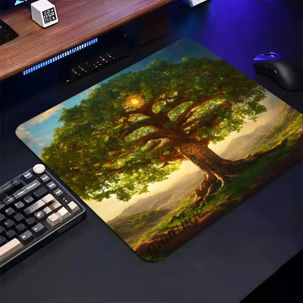 

Коврик для мыши Green Tree 40X45 см, большой квадратный коврик для компьютерного офиса, игрового стола, резиновые противоскользящие коврики для мыши 22x18, маленькие декоративные настольные коврики