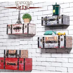 Staygold Decorative Wall Shelves Retro Bar Cafe Shop Window Creative Wall Clothing Store Shelves Estante Vintage Repisas Shelf